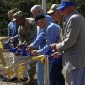 Cutting the gold ribbon